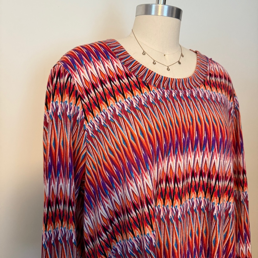 Premise Multicolor Knit Chevron Blouse - Picture 2 of 4